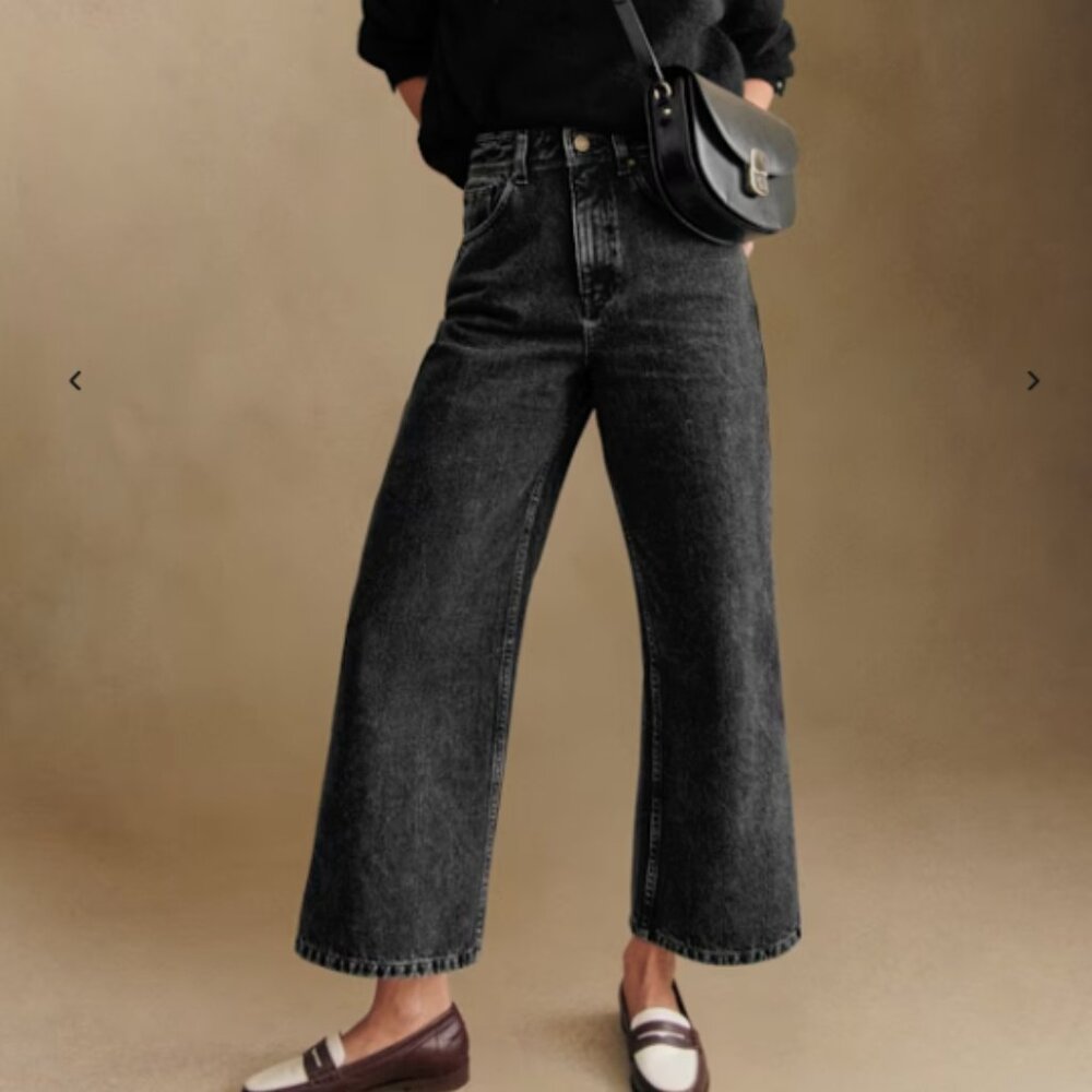 Sezane Le Crop jeans in grey